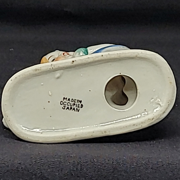 VINTAGE(BEFORE 1952)GIRL WITH 2 WILD GEESE OCCUPIED JAPAN - Picture 12 of 13